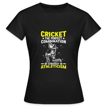 Cricket Die Perfekte Kombination - Frauen T-Shirt - Schwarz - Vorne - AI Model Female 172 dark (172cm)