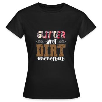 Glitzer Und Schmutz - Frauen T-Shirt - Schwarz - Vorne - AI Model Female 172 dark (172cm)