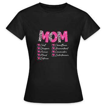 Mama jobs - Frauen T-Shirt - Schwarz - Vorne - AI Model Female 172 dark (172cm)