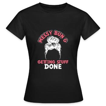 Unordentliches Brötchen Und Dinge - Frauen T-Shirt - Schwarz - Vorne - AI Model Female 172 dark (172cm)