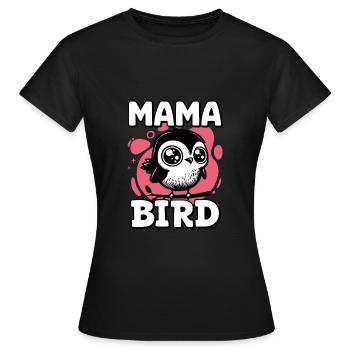 Mignon Mama Bird - T-shirt Femme - noir - Devant - AI Model Female 172 dark (172cm)
