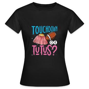 Touchdown ou Tutus - T-shirt Femme - noir - Devant - AI Model Female 172 dark (172cm)