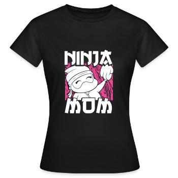 Maman ninja mignonne - T-shirt Femme - noir - Devant - AI Model Female 172 dark (172cm)
