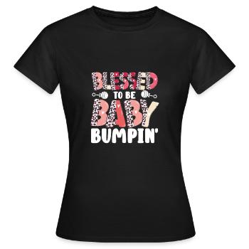 Gesegnet, Babybauch Zu Sein - Frauen T-Shirt - Schwarz - Vorne - AI Model Female 172 dark (172cm)