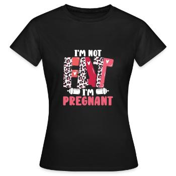 Ich Bin Nicht Dick, Ich Bin Schwanger - Frauen T-Shirt - Schwarz - Vorne - AI Model Female 172 dark (172cm)