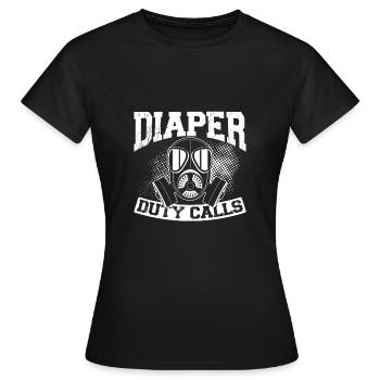 Diaper service calls - Women's T-Shirt - black - Front - AI Model Female 172 dark (172cm)