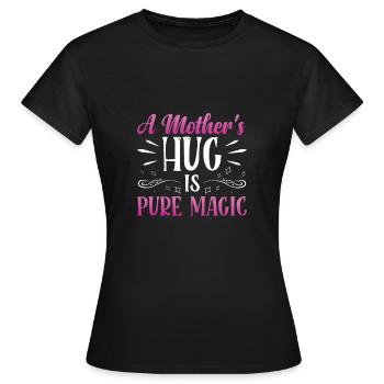 Le câlin d’une mère est de la pure magie - T-shirt Femme - noir - Devant - AI Model Female 172 dark (172cm)