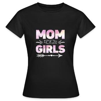 Mère de filles - T-shirt Femme - noir - Devant - AI Model Female 172 dark (172cm)