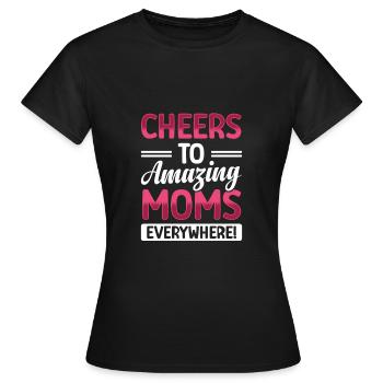 Bravo aux grandes mères - T-shirt Femme - noir - Devant - AI Model Female 172 dark (172cm)