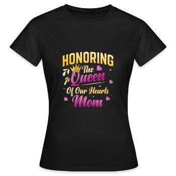 La Reine de nos cœurs - T-shirt Femme - noir - Devant - AI Model Female 172 dark (172cm)