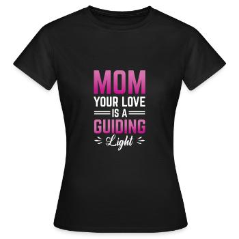 Deine Liebe Ist Ein Leitendes Licht - Frauen T-Shirt - Schwarz - Vorne - AI Model Female 172 dark (172cm)