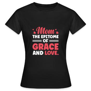 The epitome of grace and love - Women's T-Shirt - black - Front - AI Model Female 172 dark (172cm)