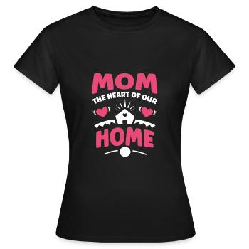 Mama Das Herz Unseres Hauses - Frauen T-Shirt - Schwarz - Vorne - AI Model Female 172 dark (172cm)