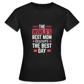 La meilleure mère du monde mérite le - T-shirt Femme - noir - Devant - AI Model Female 172 dark (172cm)