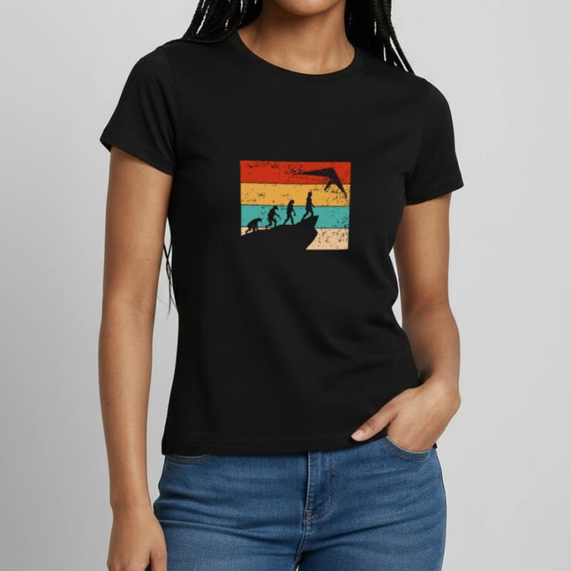 Retro kite flight evolution Women's T-Shirt