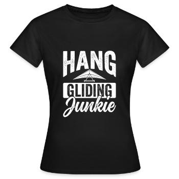 Drachenflug-junkie - Frauen T-Shirt - Schwarz - Vorne - AI Model Female 172 dark (172cm)