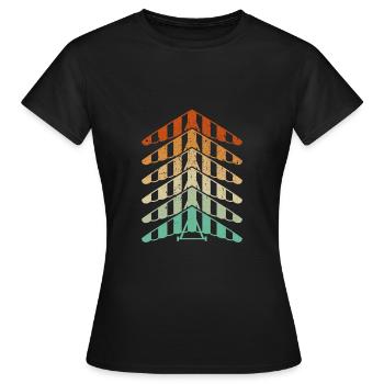 Drachenfliegen Bunt - Frauen T-Shirt - Schwarz - Vorne - AI Model Female 172 dark (172cm)