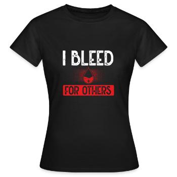 Je saigne pour les autres - T-shirt Femme - noir - Devant - AI Model Female 172 dark (172cm)