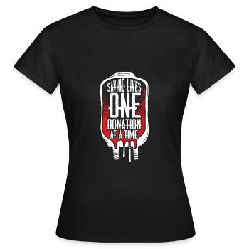 Un don à la fois - T-shirt Femme - noir - Devant - AI Model Female 172 dark (172cm)