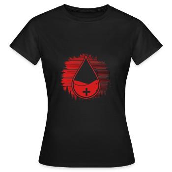 Drops of Blood Sunset - Women's T-Shirt - black - Front - AI Model Female 172 dark (172cm)