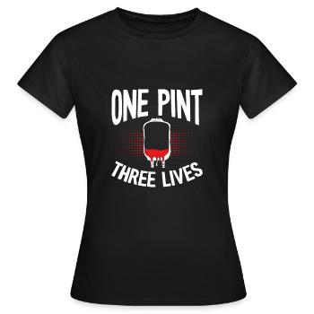Ein Pint, Drei Leben - Frauen T-Shirt - Schwarz - Vorne - AI Model Female 172 dark (172cm)