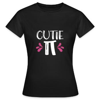 Cutie Pi - T-shirt Femme - noir - Devant - AI Model Female 172 dark (172cm)