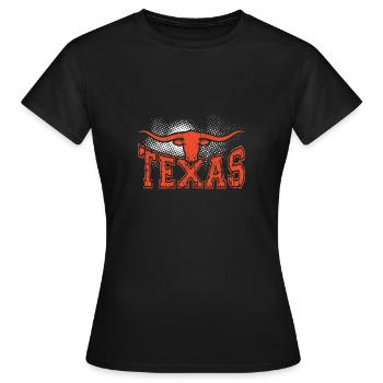Texas Beef Longhorn Black - Women's T-Shirt - black - Front - AI Model Female 172 dark (172cm)