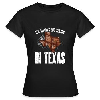 Bbq Season In Texas - Women's T-Shirt - black - Front - AI Model Female 172 dark (172cm)