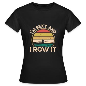 Je suis sexy et je rame - T-shirt Femme - noir - Devant - AI Model Female 172 dark (172cm)