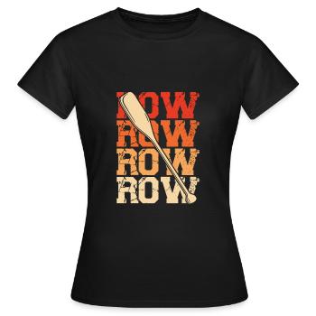 Ruder paddel - Frauen T-Shirt - Schwarz - Vorne - AI Model Female 172 dark (172cm)
