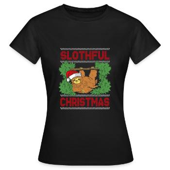 Hässliche, Träge Weihnachten - Frauen T-Shirt - Schwarz - Vorne - AI Model Female 172 dark (172cm)
