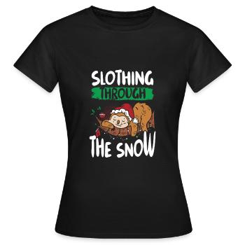 Durch Den Schnee Schleudern - Frauen T-Shirt - Schwarz - Vorne - AI Model Female 172 dark (172cm)