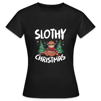 Sapin de Noël pourri - T-shirt Femme - noir - Devant - AI Model Female 172 dark (172cm)