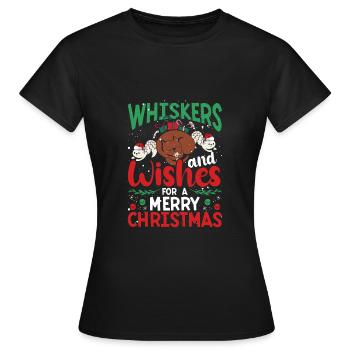 Whiskers and wishes - Women's T-Shirt - black - Front - AI Model Female 172 dark (172cm)