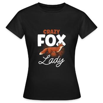Dame de renard fou - T-shirt Femme - noir - Devant - AI Model Female 172 dark (172cm)