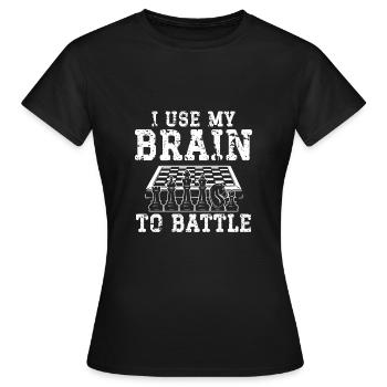Ich Benutze Mein Gehirn Für - Frauen T-Shirt - Schwarz - Vorne - AI Model Female 172 dark (172cm)
