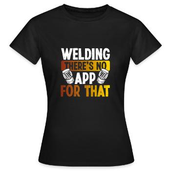 Il n’y a pas d’application pour le soudage - T-shirt Femme - noir - Devant - AI Model Female 172 dark (172cm)