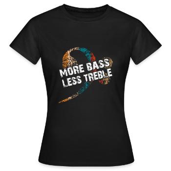 Plus Bass Please Clé de fa pour bassistes - T-shirt Femme - noir - Devant - AI Model Female 172 dark (172cm)