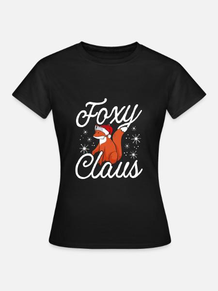 Fuchsiger Weihnachtsmann - Frauen T-Shirt - Schwarz