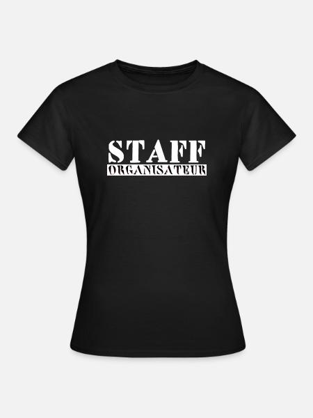 STAFF organisateur (dos) - T-shirt Femme - noir