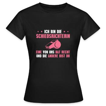 Fußballschiedsrichterin Schiri Schiedsrichterin - Frauen T-Shirt - Schwarz - Vorne - AI Model Female 172 dark (172cm)