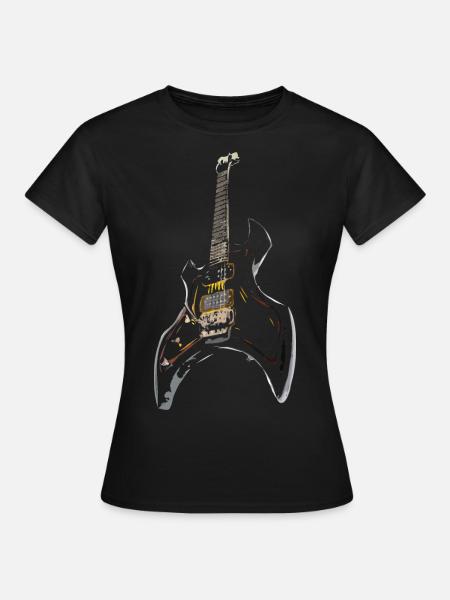 Gitarre - Frauen T-Shirt - Schwarz