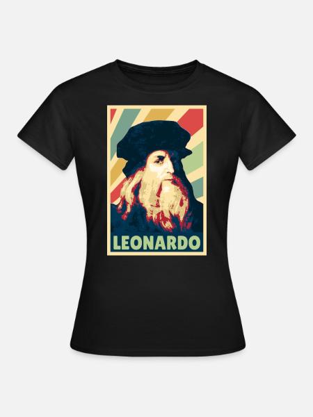 Leonardo da Vinci Colors Vintage - T-shirt Femme - noir