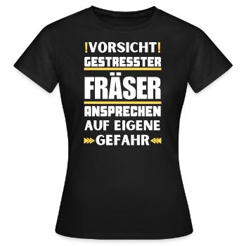 Do not address stressed cutters! - Women's T-Shirt - black - Front - AI Model Female 172 dark (172cm)