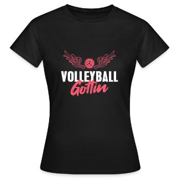 Volleyball Göttin Volleyballerin Geschenk - Frauen T-Shirt - Schwarz - Vorne - AI Model Female 172 dark (172cm)
