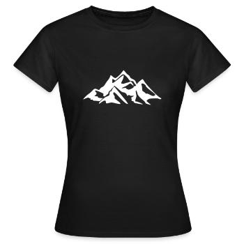 Montagnes Alpes - T-shirt Femme - noir - Devant - AI Model Female 172 dark (172cm)