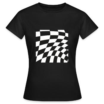Un motif d'illusion d'optique façonne un cadeau de géométrie - T-shirt Femme - noir - Devant - AI Model Female 172 dark (172cm)