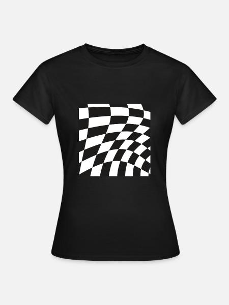 Optical illusion pattern shapes geometry gift - Women's T-Shirt - black