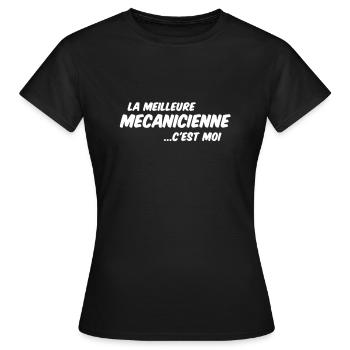 mécanicienne - T-shirt Femme - noir - Devant - AI Model Female 172 dark (172cm)