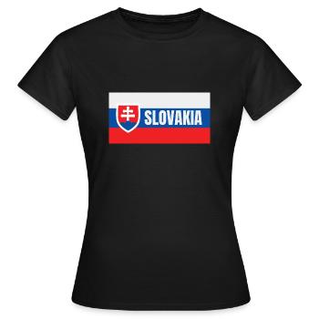 Drapeau slovaque - T-shirt Femme - noir - Devant - AI Model Female 172 dark (172cm)